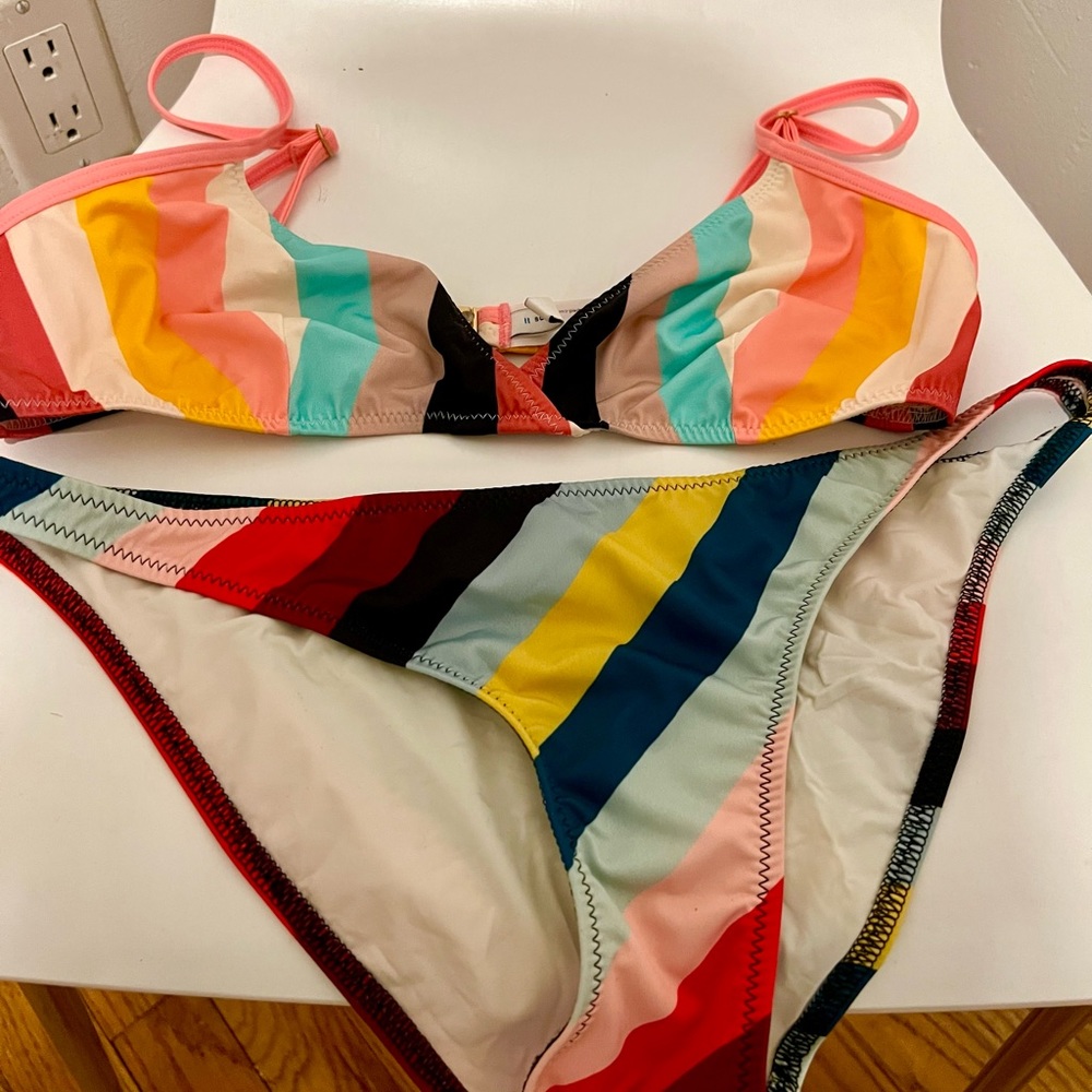 Solid & Striped Bikini, Size Medium, New - image 1